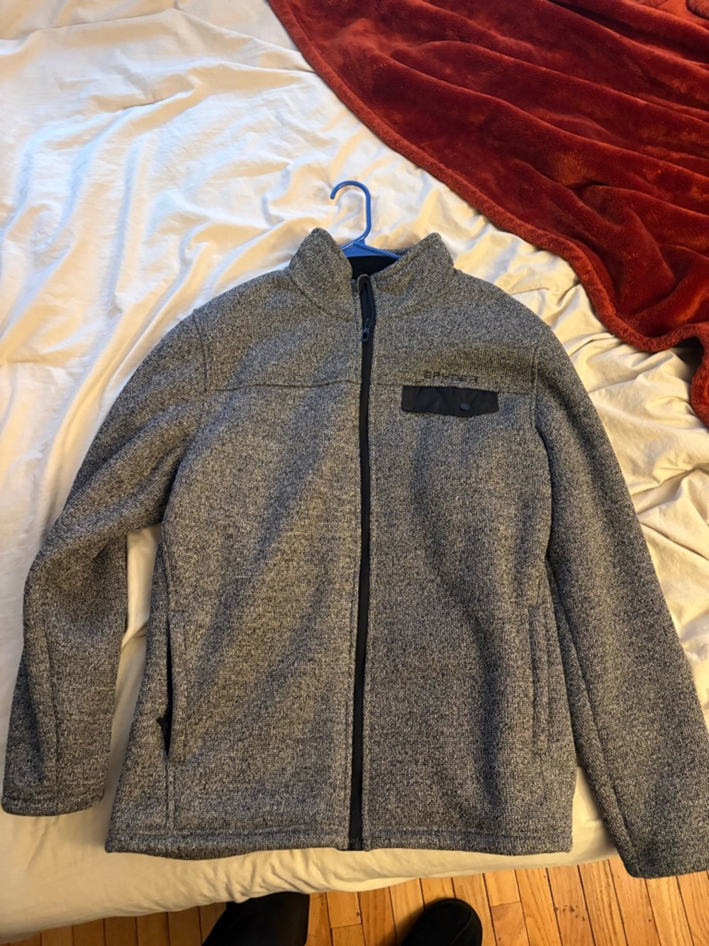 Men's Lightweight Heather Gray Zip-Front Shirt Jacket